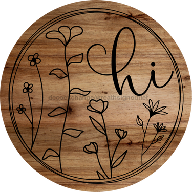 Everyday Door Hanger Welcome Dco - 01384 - Dh 18’ Round Wood